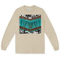 Mushroom western cowhide leopard turquoise fringed Long Sleeve Tee - BarkalooDesign