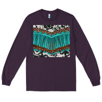 Plum western cowhide leopard turquoise fringed Long Sleeve Tee - BarkalooDesign