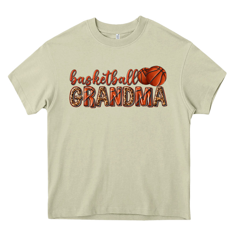 Basketball Grandma With Leopard Heavy Core Tee by texasbilliewilder | Teevron