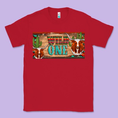 Texas Longhorn Wild One Cactus Licanse Plate Classic Tee Designed By Artiststas