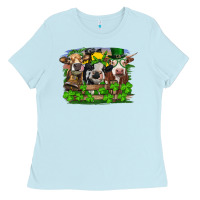 Baby Blue st patricks day heifers Ladies Tee - RanaPortraitStore
