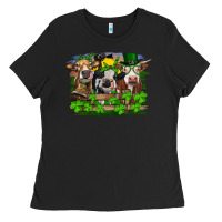 Black st patricks day heifers Ladies Tee - RanaPortraitStore