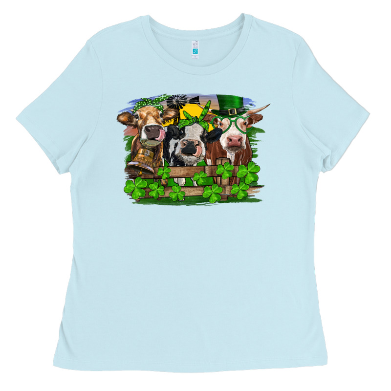 St Patricks Day Heifers Ladies Tee by RanaPortraitStore | Teevron