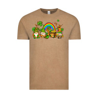 Vintage Coffee st patricks gnomes with rainbow Vintage Tee - AdoDesignShop
