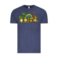 Vintage Denim st patricks gnomes with rainbow Vintage Tee - AdoDesignShop