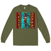 Army Green nana highland cow Christmas Long Sleeve Tee - BarkalooDesign