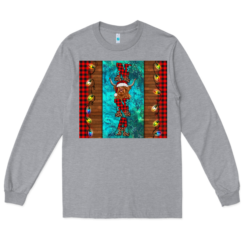 Nana Highland Cow Christmas Long Sleeve Tee by BarkalooDesign | Teevron