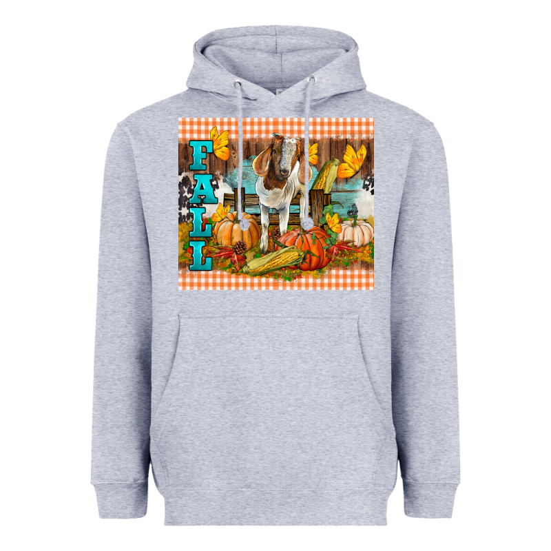 Fall With Baby Goat Heavyweight Hoodie by LillyAllenDesigns | Teevron