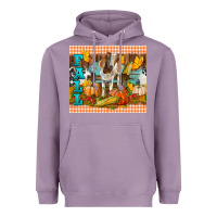 Lavender Fall With Baby Goat Heavyweight Hoodie - LillyAllenDesigns
