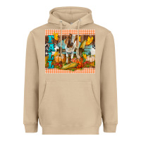 Mushroom Fall With Baby Goat Heavyweight Hoodie - LillyAllenDesigns