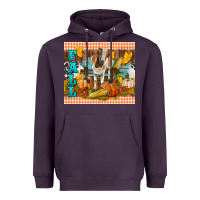 Plum Fall With Baby Goat Heavyweight Hoodie - LillyAllenDesigns