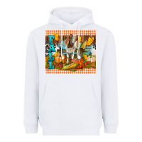 White Fall With Baby Goat Heavyweight Hoodie - LillyAllenDesigns