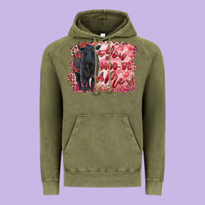 You Moo Ve  Me Black Angus Vintage Hoodie Designed By Ranaportraitstore