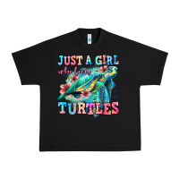 Black just a girl who loves turtles Urban Heavy Tee - Jasminsmagicworld