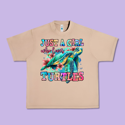 Just A Girl Who Loves Turtles Urban Heavy Tee Designed By Jasminsmagicworld