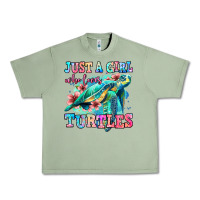 Oil Green just a girl who loves turtles Urban Heavy Tee - Jasminsmagicworld