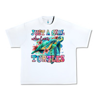 White just a girl who loves turtles Urban Heavy Tee - Jasminsmagicworld