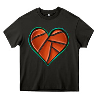 Asphalt basketball heart Heavy Core Tee - texasbilliewilder