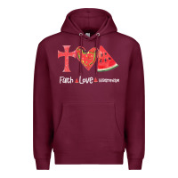 Burgundy Faith Love Watermelon Premium Hoodie - Bettercallsaul