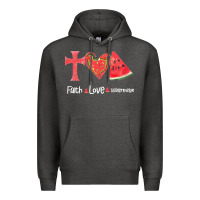 Charcoal Heather Faith Love Watermelon Premium Hoodie - Bettercallsaul