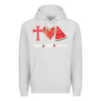 Dove Grey Faith Love Watermelon Premium Hoodie - Bettercallsaul