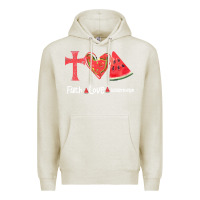 Oatmeal Heather Faith Love Watermelon Premium Hoodie - Bettercallsaul