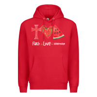 Red Faith Love Watermelon Premium Hoodie - Bettercallsaul
