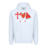 White Faith Love Watermelon Premium Hoodie - Bettercallsaul