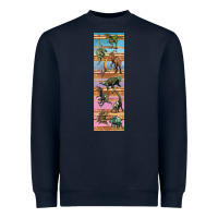 Navy dinosaurs pen wrap Heavyweight Sweatshirt - Artiststas