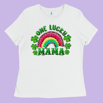 Ladies Tee st patricks day one lucky mama
