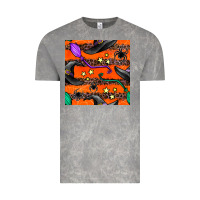 Cloud Rock halloween witch hats leopard seamless pattern Vintage Tee - BundleAndBundleShop