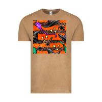 Vintage Camel halloween witch hats leopard seamless pattern Vintage Tee - BundleAndBundleShop