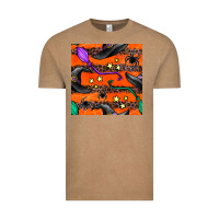 Halloween Witch Hats Leopard Seamless Pattern Vintage Tee | Teevron