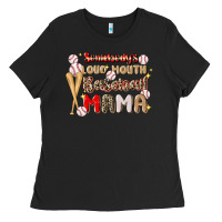 Black somebody's loud mouth baseball Ladies Tee - JahusDesignShop