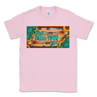 Bubblegum Pink just a small town girl wlth gemstone arrow and sunflowers licanse plat Classic Tee - Artiststas
