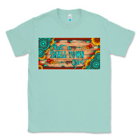 Seafoam just a small town girl wlth gemstone arrow and sunflowers licanse plat Classic Tee - Artiststas