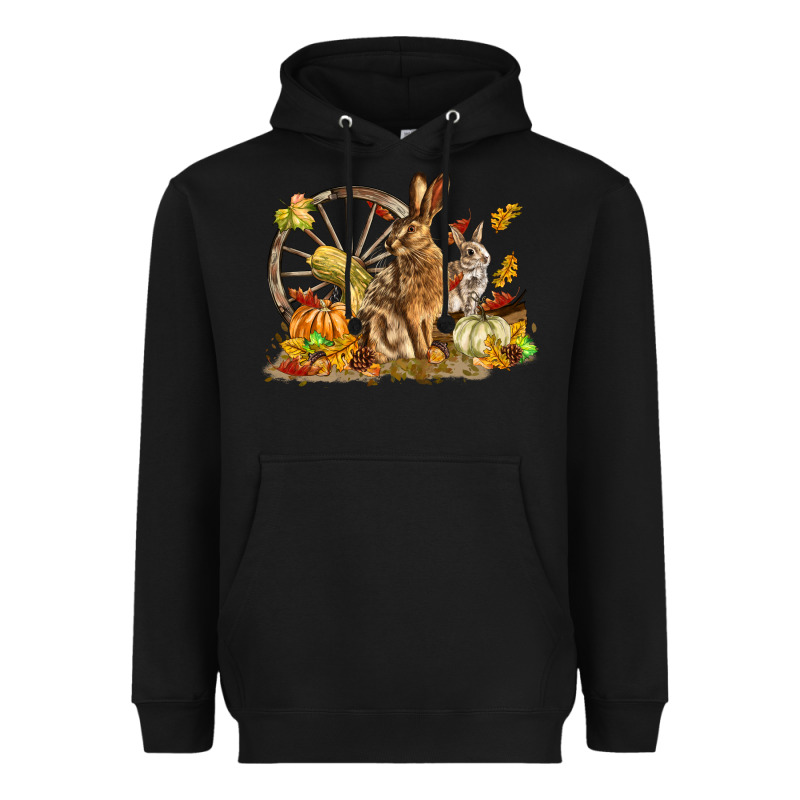 Fall Rabbit Heavyweight Hoodie by LillyAllenDesigns | Teevron