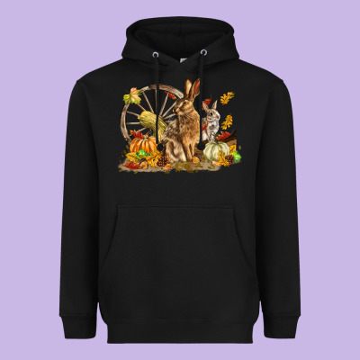 Fall Rabbit Heavyweight Hoodie Designed By Lillyallendesigns
