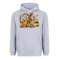 Heather Grey Fall Rabbit Heavyweight Hoodie - LillyAllenDesigns