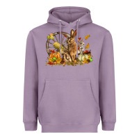 Lavender Fall Rabbit Heavyweight Hoodie - LillyAllenDesigns