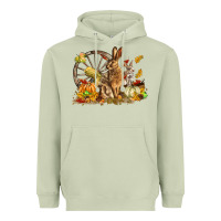 Matcha Fall Rabbit Heavyweight Hoodie - LillyAllenDesigns