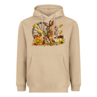 Mushroom Fall Rabbit Heavyweight Hoodie - LillyAllenDesigns