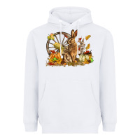 White Fall Rabbit Heavyweight Hoodie - LillyAllenDesigns