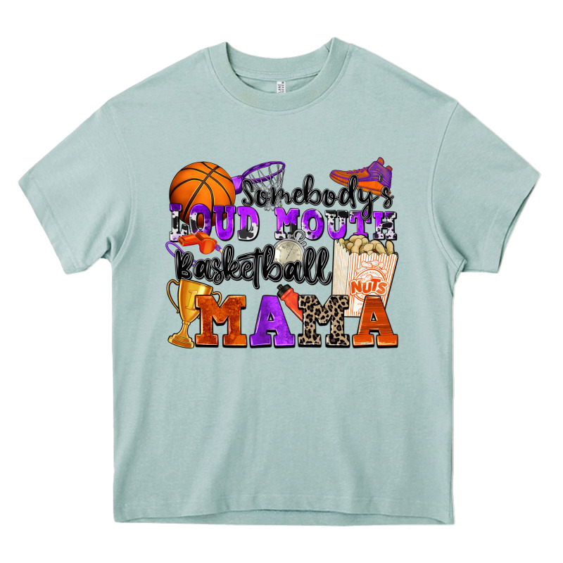 Somebody's Loud Mouth Basketball Mama Heavy Core Tee by Zillion Design Studio | Teevron