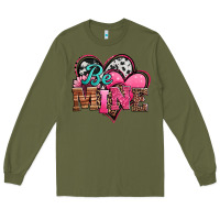 Army Green valentines day western hearts be mine Long Sleeve Tee - Jasminsmagicworld