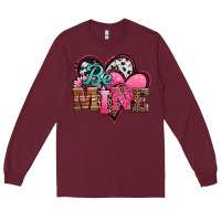 Burgundy valentines day western hearts be mine Long Sleeve Tee - Jasminsmagicworld