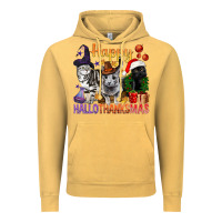 Happy Hallothanksmas Cats Vintage Hoodie | Teevron