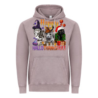 Vintage Zinc Happy Hallothanksmas Cats Vintage Hoodie - BundleAndBundleShop