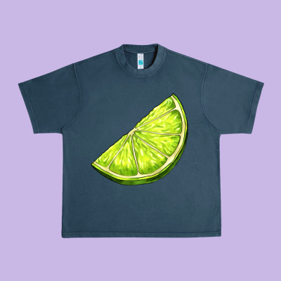 Lime For Gin Urban Heavy Tee Designed By Adodesignshop