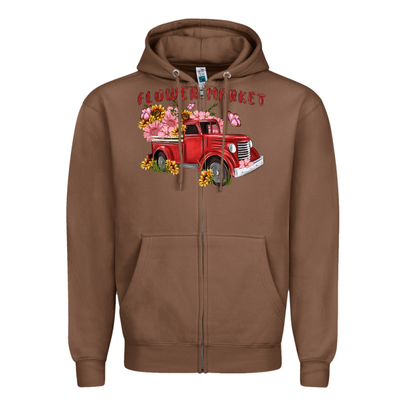 Flower Market Zipper Hoodie by MaliasSmallBusiness | Teevron